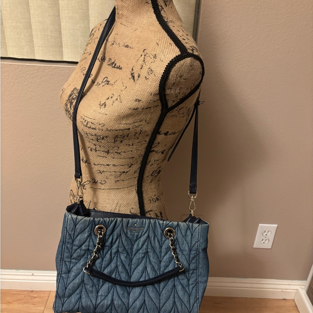 Kate Spade Denim Quilted Crossbody Bag - Picture 4 of 5